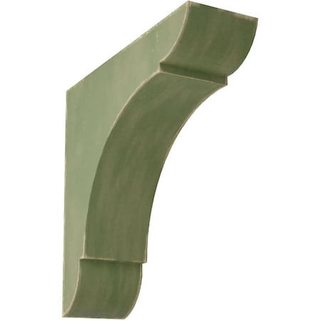 Ekena Millwork 1 3/4"W x 6"D x 6"H Small Olympic Wood Vintage Decor Bracket, Restoration Green BKTWD01X06X06OLGR